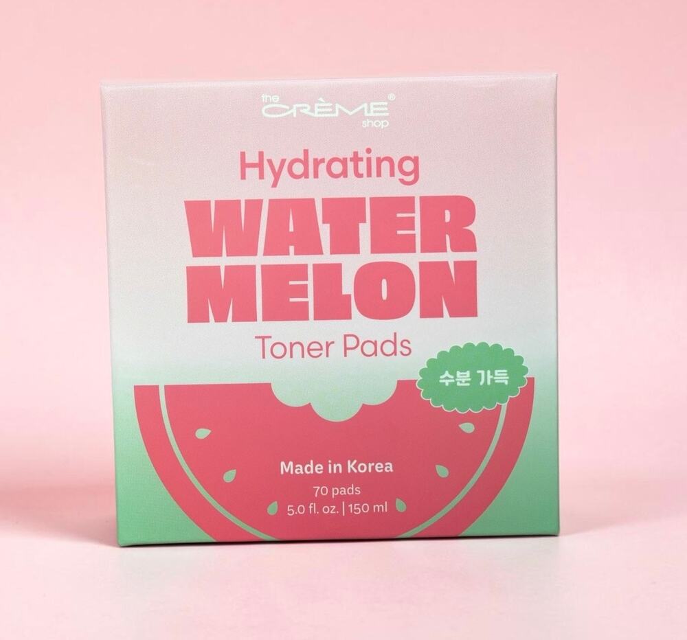 The Crème Shop Hydrating Watermelon Toner Pads 70 pads 5.0 fl oz / 150 ml